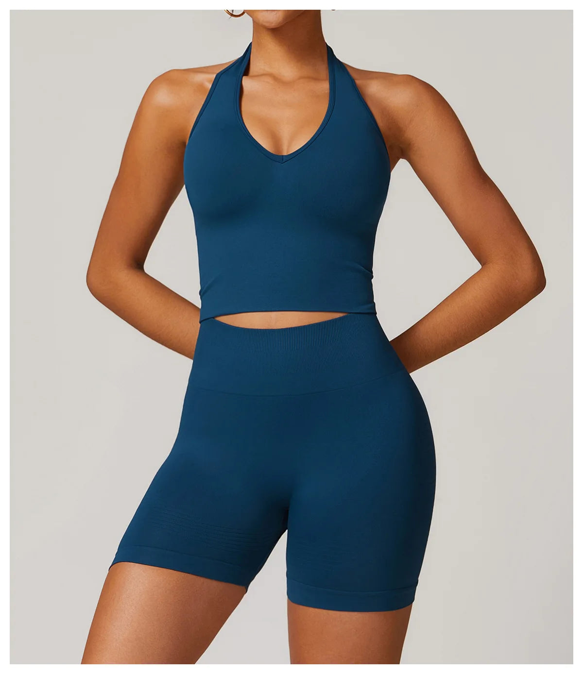 Hanging Neck Bra Sports Bra Seamless Sports Underwear Bra Open Back Fitness Yoga Top Bras Support Women Workout Gym Crop Top