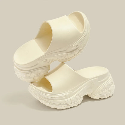 ZHIDA Thick Sole EVA Slippers Women Fashion Soft Home Platform Slippers Outwear Non Slip Elevated Heel Beach Summer Sandals