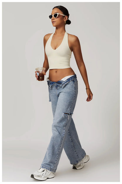 Hanging Neck Bra Sports Bra Seamless Sports Underwear Bra Open Back Fitness Yoga Top Bras Support Women Workout Gym Crop Top