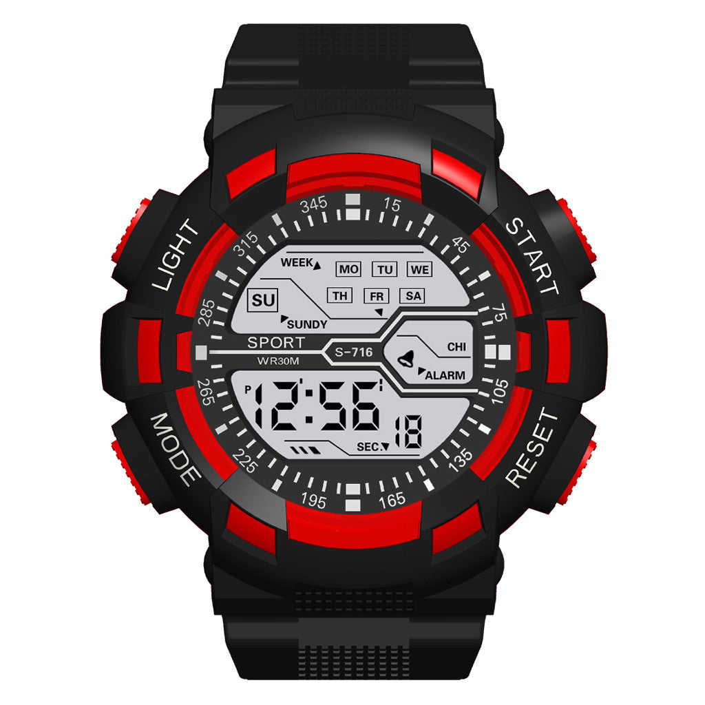 Multifunction Men's Sports Watch Led Digital Watch Big Dial  Luminous Men Sport Watch Luminous Electronic Watch