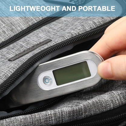 110Lb/50Kg Portable Digital Luggage Weight Scale LCD Display Pocket Electronic Suitcase Travel Scale Balance Baggage Weight Tool