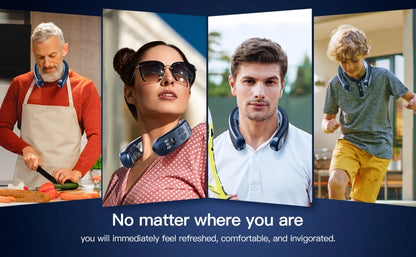 2025 New Wearable Air Conditioner USB Rechargeable Portable 3 Refrigeration Hanging Neck Fan Mute 6000mAh Outdoor Summer Cooler