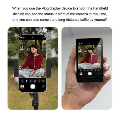 Smartphone Wireless Magnetic Monitor Screen Phone Rear Camera For Vlog Live Stream Video Recording for iPhone Android phone