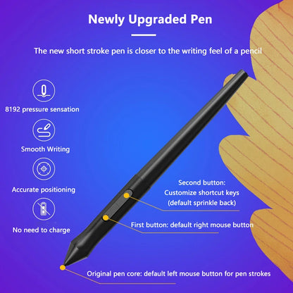 Graphics Drawing Tablet Digital Pen Pad Writing Drawing Board For Android Phone Windows Mac Laptop For Painting Designing Course