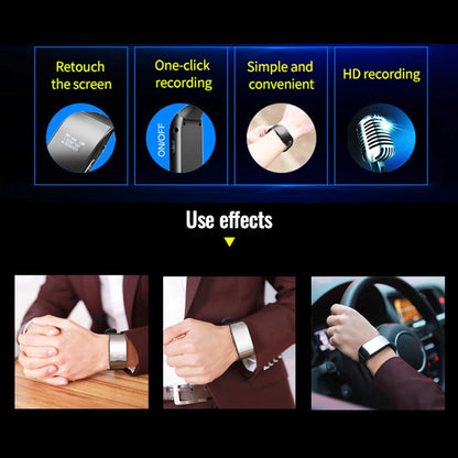 Mini Digital Voice Recorder 4GB Wrist Watch Audio Recording Dictaphone Noise Reduction Sound Recording MP3 Player for Business