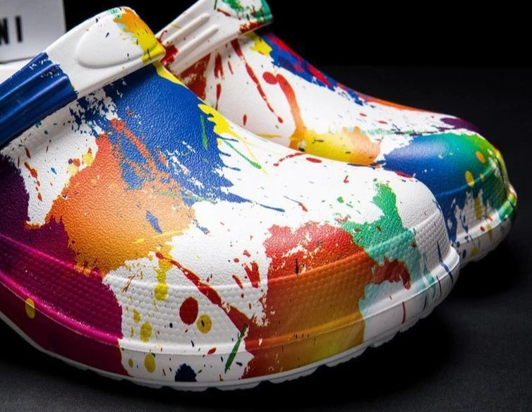 Graffiti Beach Platform Shoes Outdoor 2025 Style Adult Eva Trend Slippers for Men Summer Sale Designer Luxury Fun Sandals Man