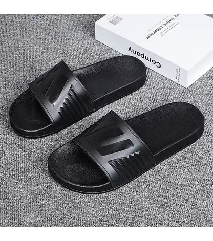 New Cross-Border Style Slippers For Men Anti-Slip Indoor Bathroom Use Couple Home Outer Wear PVC Soled And Faced Slippers For Wo