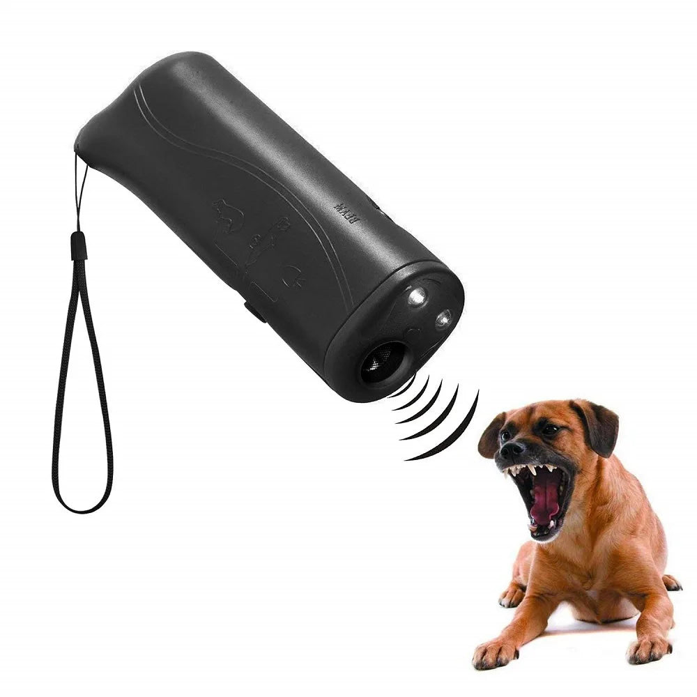 3 in 1 Pet Dog Repeller Whistle Ultrasonic Anti Barking Stop Bark Device with Flash Light Outdoor Pets Dogs Repellent Training