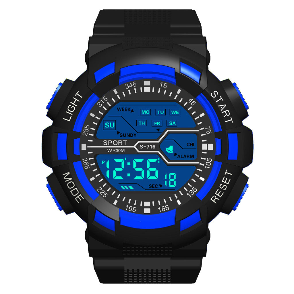 Multifunction Men's Sports Watch Led Digital Watch Big Dial  Luminous Men Sport Watch Luminous Electronic Watch