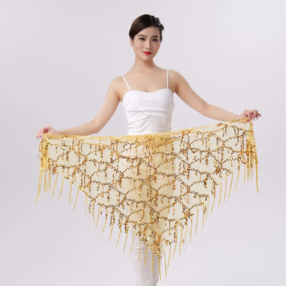 New Belly Dance Costumes Sequins Tassel Indian Belly Dance Hip Scarf for Women Dance Performance Waist Belt