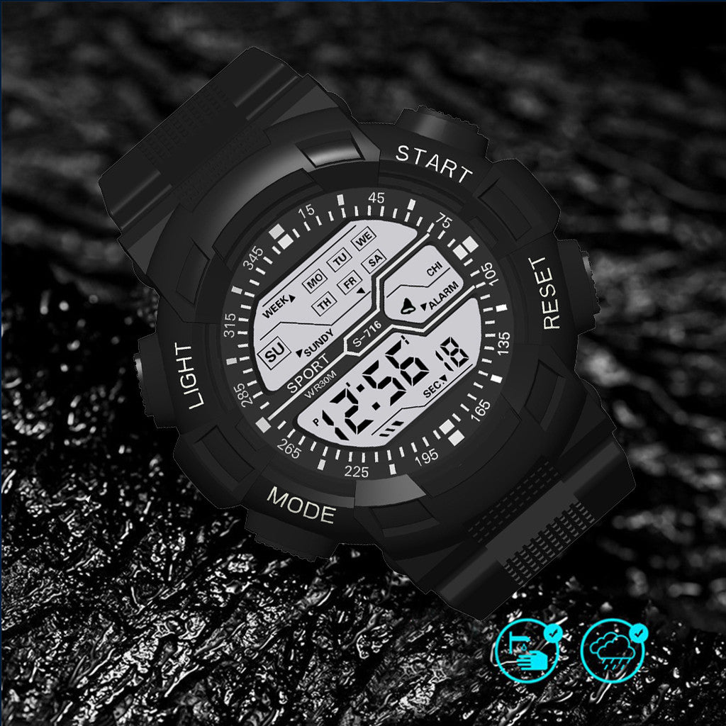 Multifunction Men's Sports Watch Led Digital Watch Big Dial  Luminous Men Sport Watch Luminous Electronic Watch
