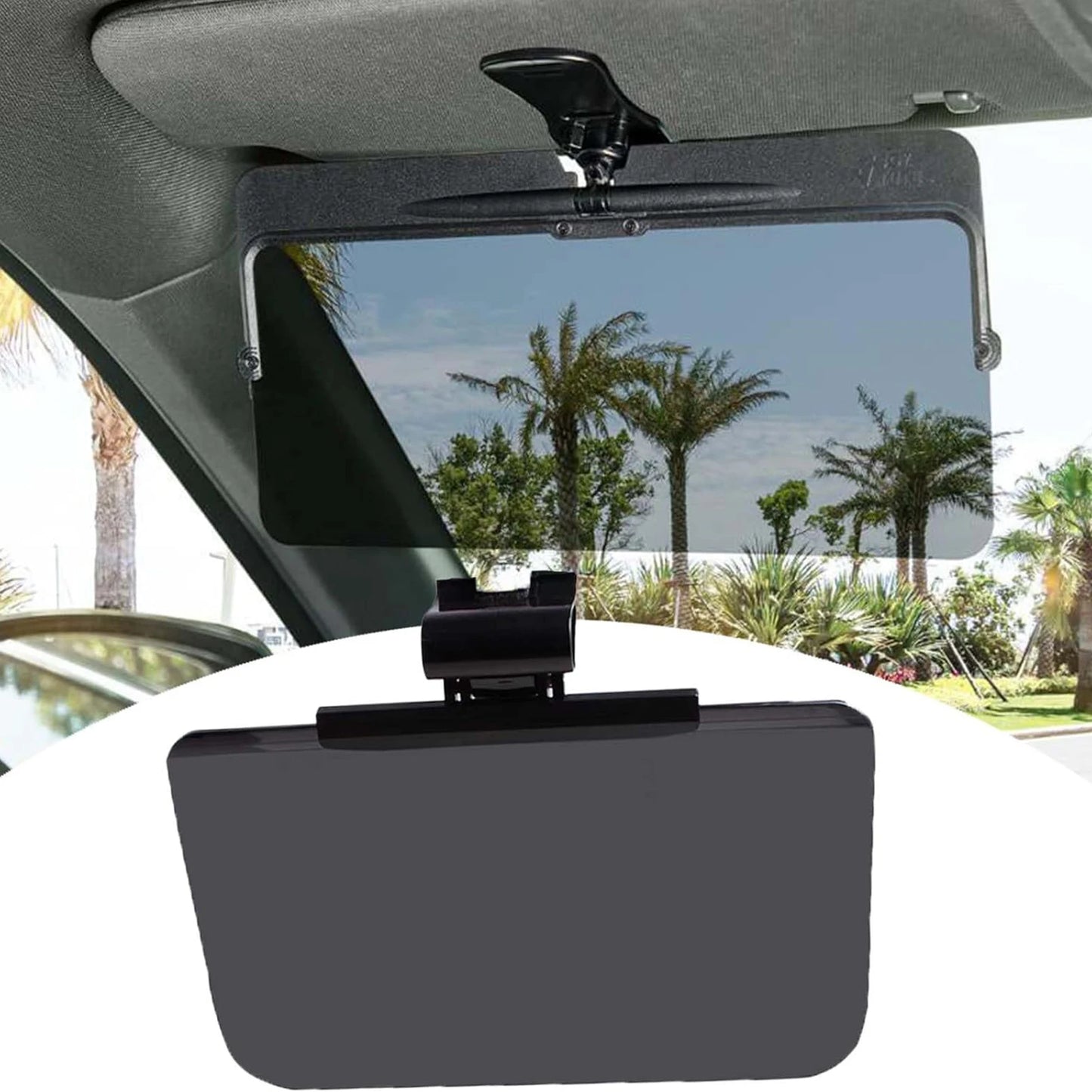 Car Sun Visor Extender With Polarized Anti-glare Auto Sunshade Extension Board Shield Blocker Car Interior Windshield Shade