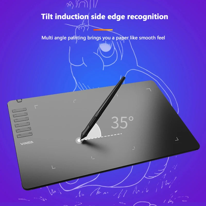 Graphics Drawing Tablet Digital Pen Pad Writing Drawing Board For Android Phone Windows Mac Laptop For Painting Designing Course
