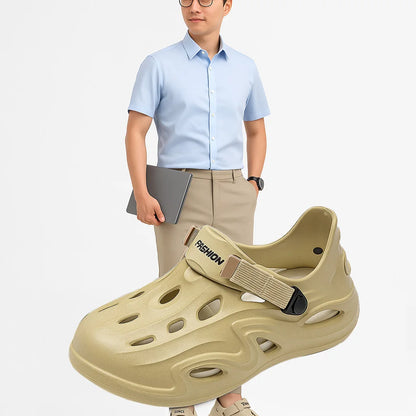 Summer Eva Commuting Slides Clogs Men's Slippers Sandals Beach Water Shoes Trendy Flip Flops Male Slipper Camping Driving