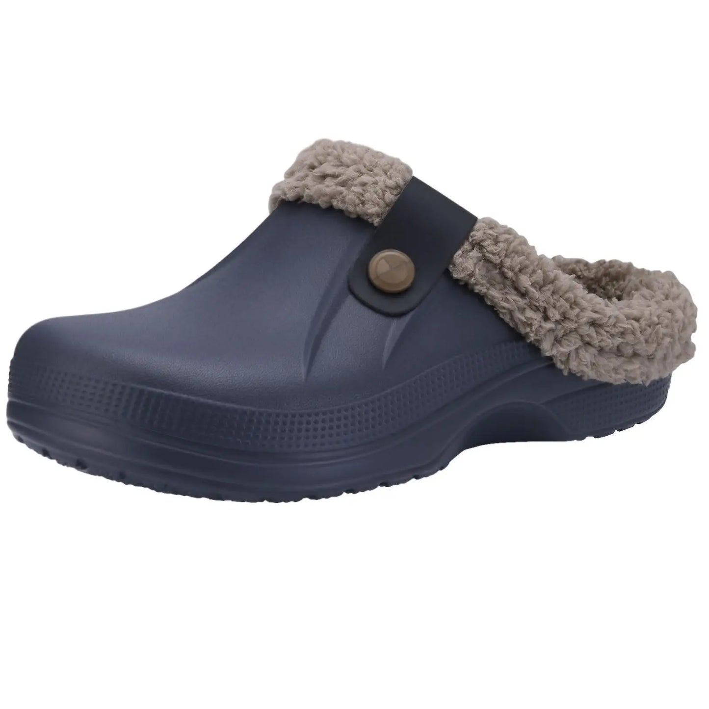 Fashion Men Cotton Slippers Winter Women Men Short Plush Slippers Casual Waterproof Garden Men Shoes New Fur Furry Cotton Shoes