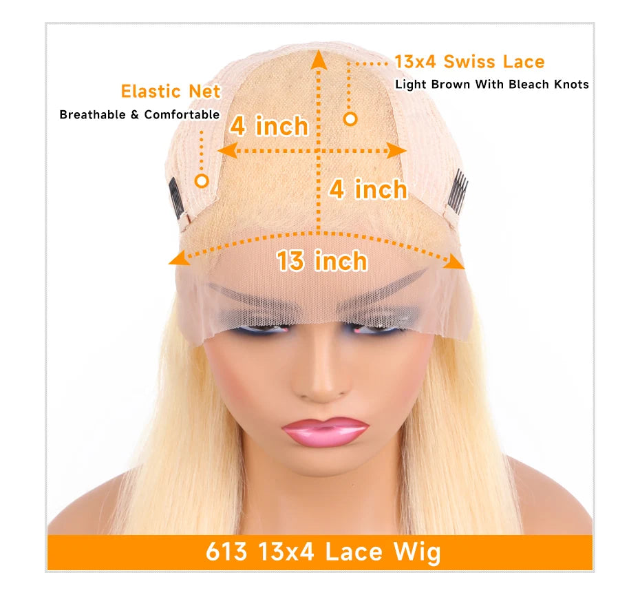 Blonde 613 Lace Front Wigs 13x6 HD Lace Wig Human Hair 13x4 Lace Frontal Wig Brazilian Body Wave Remy Hair Extensions For Women