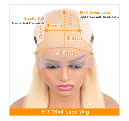Blonde 613 Lace Front Wigs 13x6 HD Lace Wig Human Hair 13x4 Lace Frontal Wig Brazilian Body Wave Remy Hair Extensions For Women