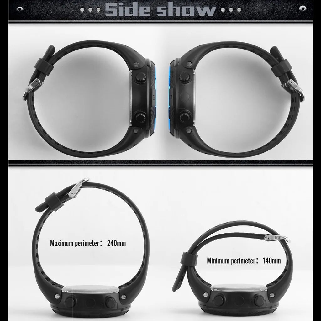 YIKAZE Men's Digital Electronic Watch Sports Glow 50mm Large Dial Student Outdoor Adventure Trend Multifunctional Watches Clock