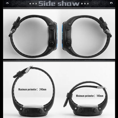 YIKAZE Men's Digital Electronic Watch Sports Glow 50mm Large Dial Student Outdoor Adventure Trend Multifunctional Watches Clock