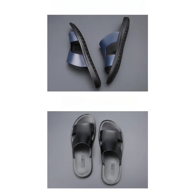 Slippers Outdoor Summer Wear-resistant Anti-slip Joker Trend Soft-soled Men's Casual Shoes.