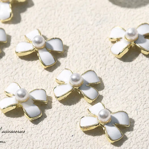 10Pcs Ballet Dance Shoes 3D Nail Charms 8mm Pink Metal Dance Shoes Ribbon Nail Art DIY Kawaii Ballet Bows Manicure Supplies &*&