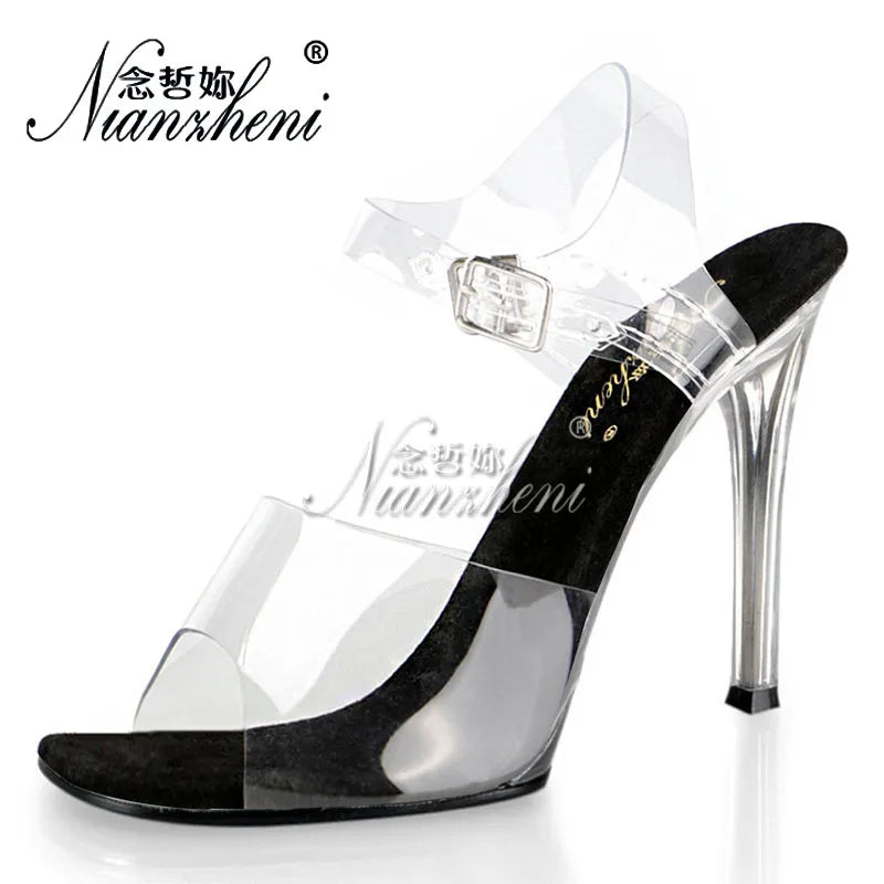 12cm high heel shoes modeling performance, bikini competition shoes, rhinestone soles stripper  fetish sandals evening 5 inches