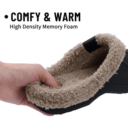 Fashion Men Cotton Slippers Winter Women Men Short Plush Slippers Casual Waterproof Garden Men Shoes New Fur Furry Cotton Shoes