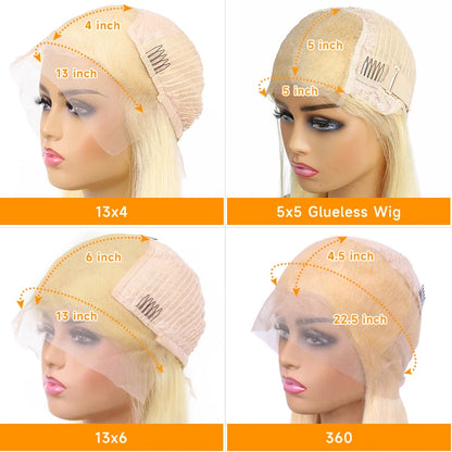 Blonde 613 Lace Front Wigs 13x6 HD Lace Wig Human Hair 13x4 Lace Frontal Wig Brazilian Body Wave Remy Hair Extensions For Women