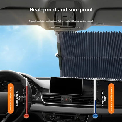 Foldable Car Sunshade Protector Auto Parasol Front Rear Window Sun Visor Winshield Sun Shade Covers UV Prevention for Car SUV
