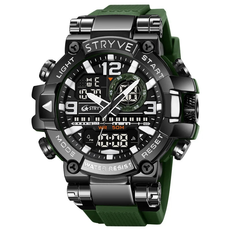 UTHAI CQ254 Fashion Sports electronics Watch Colorful Night Light Man watch Waterproof Multi functional Clock watches for man