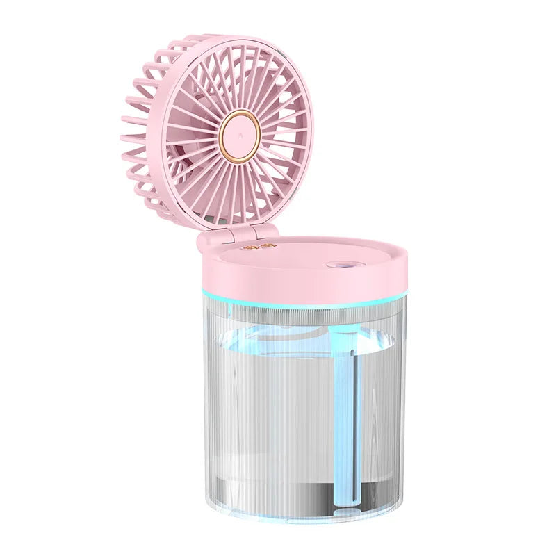 IRALAN Portable mini Fan AIr Conditioner Humidifier LED Night Lights 3 In 1 Home Fans for room Office Room decoration