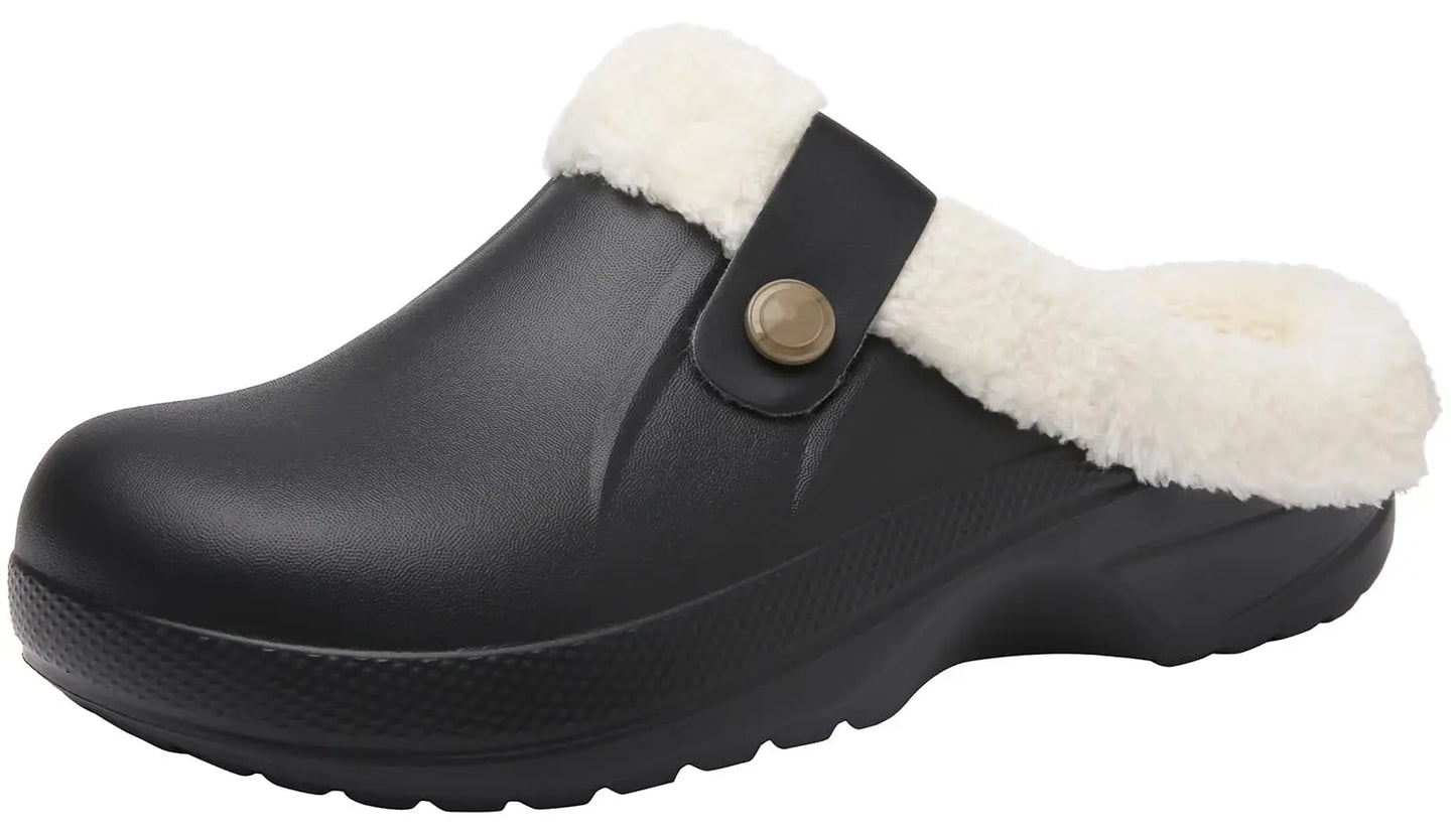 Fashion Men Cotton Slippers Winter Women Men Short Plush Slippers Casual Waterproof Garden Men Shoes New Fur Furry Cotton Shoes