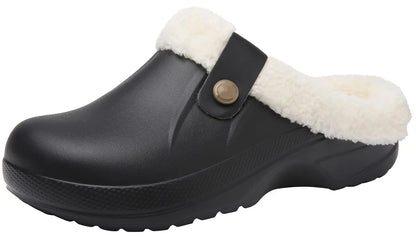 Fashion Men Cotton Slippers Winter Women Men Short Plush Slippers Casual Waterproof Garden Men Shoes New Fur Furry Cotton Shoes