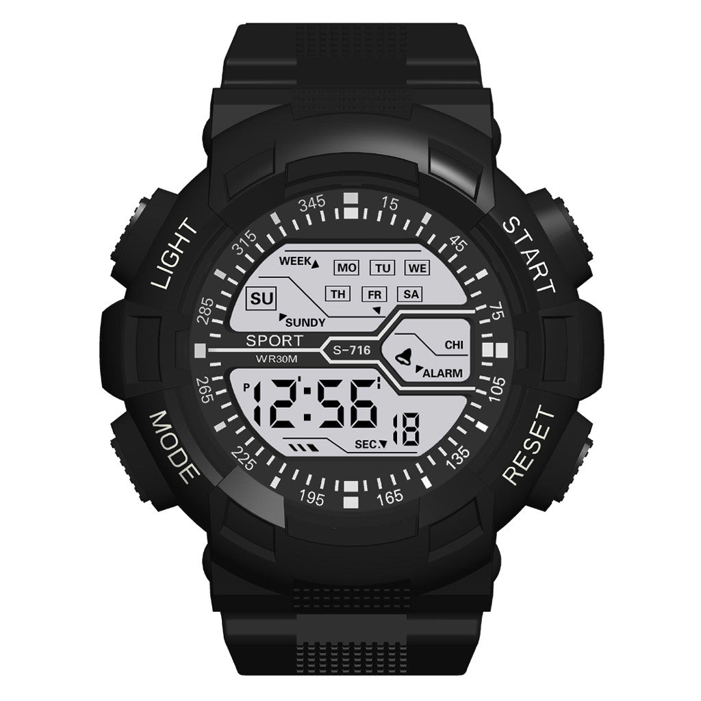 Multifunction Men's Sports Watch Led Digital Watch Big Dial  Luminous Men Sport Watch Luminous Electronic Watch