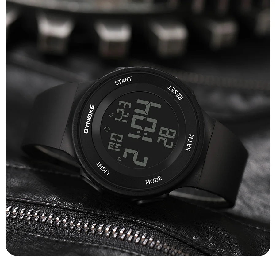 SYNOKE Student Electronic Watch Unisex Sport Watch Multifunction Military Sports Waterproof Luminous LED Digital Men Big Dial
