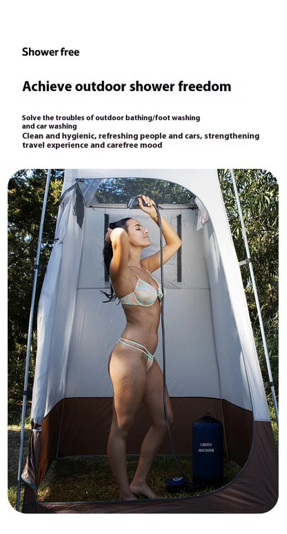 Lohascamping Outdoor Pressure Shower Portable 11L Inflatable Shower Water Bag Camping Lightweight PVC Bathing Bag Washing Tools