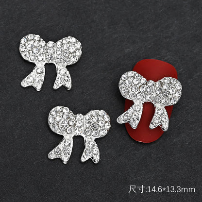 10Pcs Ballet Dance Shoes 3D Nail Charms 8mm Pink Metal Dance Shoes Ribbon Nail Art DIY Kawaii Ballet Bows Manicure Supplies &*&