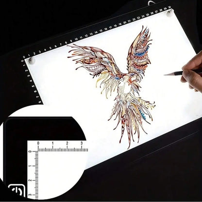 1pc A4 Digital Graphics Tablet: LED Light Box Pad for Writing, Painting, Drawing and Tracing - USB Electronic Art Copy Board