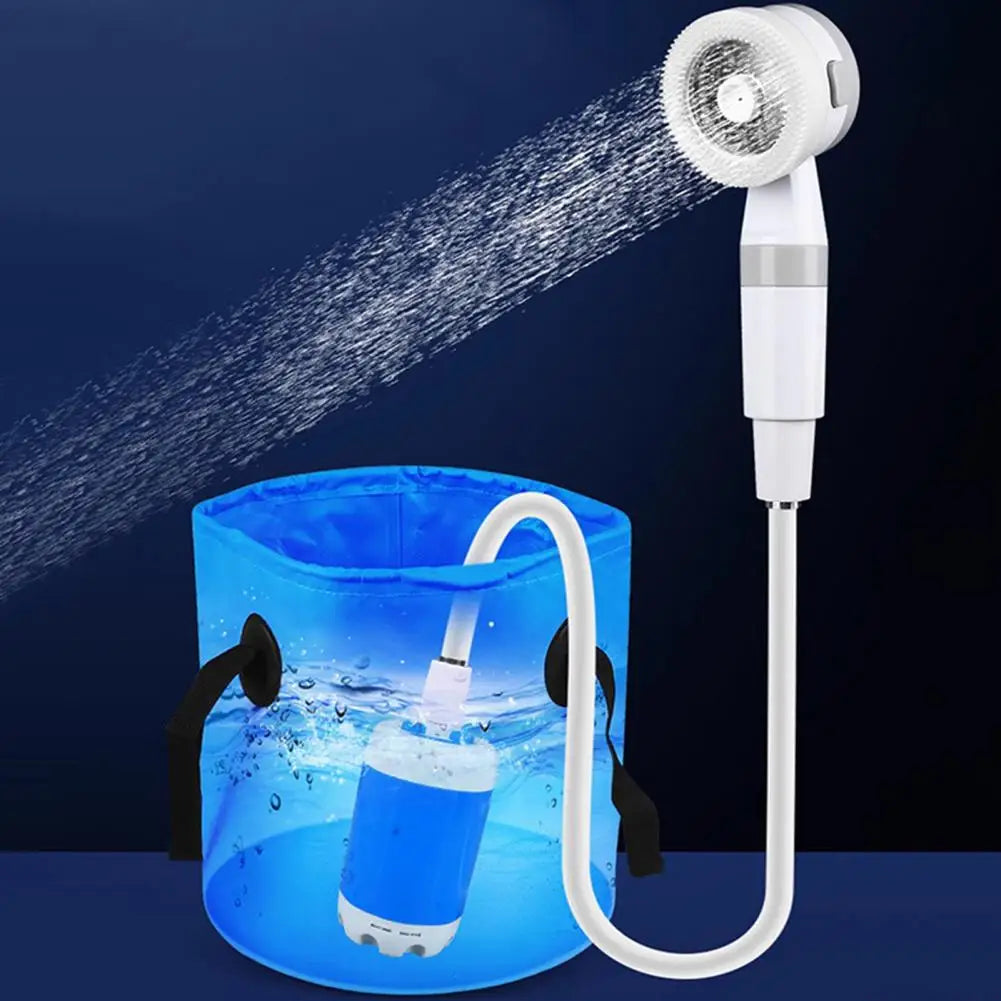 Portable Camping Shower Outdoor Camp Shower Pump,Upgrade Rechargeable Electric Shower Pump with Intelligent Digital Display