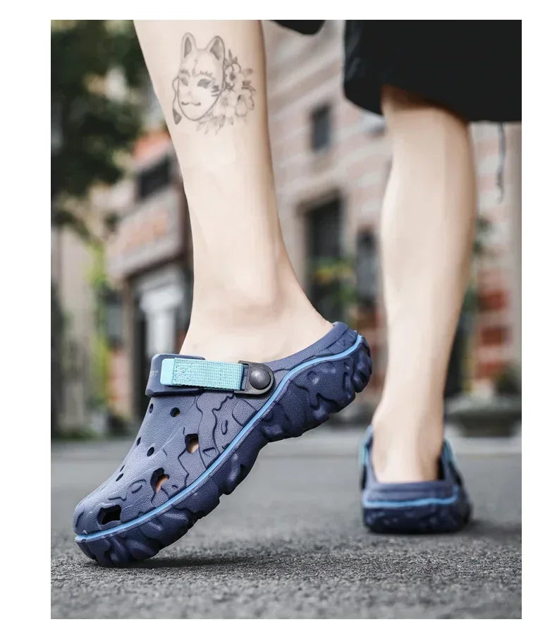2025     Summer Men Sandals Hot sell Outdoor Garden Clogs Hole Shoes Male Casual Shoes Water Shoes Comfort Home Soft Slippers
