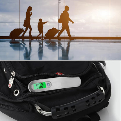 110Lb/50Kg Portable Digital Luggage Weight Scale LCD Display Pocket Electronic Suitcase Travel Scale Balance Baggage Weight Tool