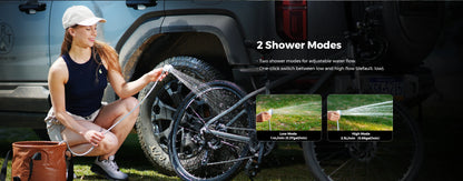 FLEXTAILGEAR Outdoor Camping TINY SHOWER IPX7 Waterproof Portable Electric Shower Pump for Outdoor and Home Cleaning