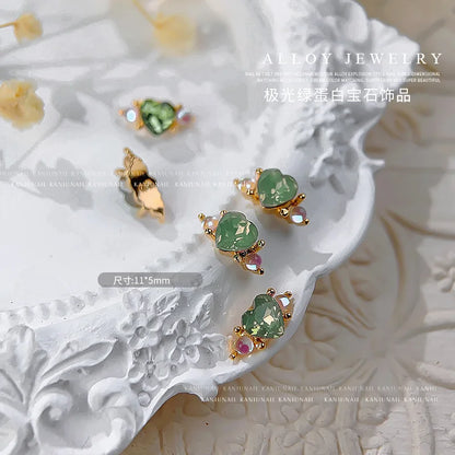 10Pcs Ballet Dance Shoes 3D Nail Charms 8mm Pink Metal Dance Shoes Ribbon Nail Art DIY Kawaii Ballet Bows Manicure Supplies &*&