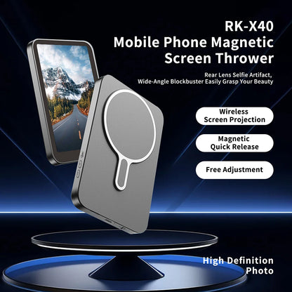 Selfie Monitor Screen with Remote Control Rear Camera Screen Wireless Connection Magnetic Mount Back Screen for Vlog Live Stream