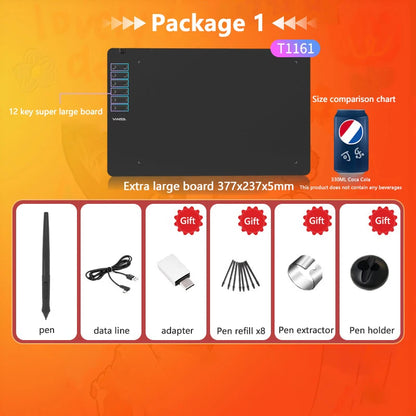 Graphics Drawing Tablet Digital Pen Pad Writing Drawing Board For Android Phone Windows Mac Laptop For Painting Designing Course