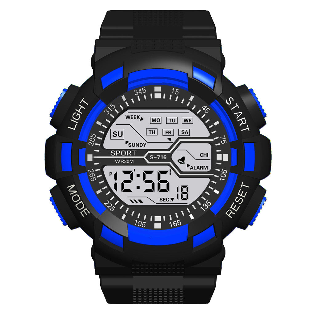Multifunction Men's Sports Watch Led Digital Watch Big Dial  Luminous Men Sport Watch Luminous Electronic Watch