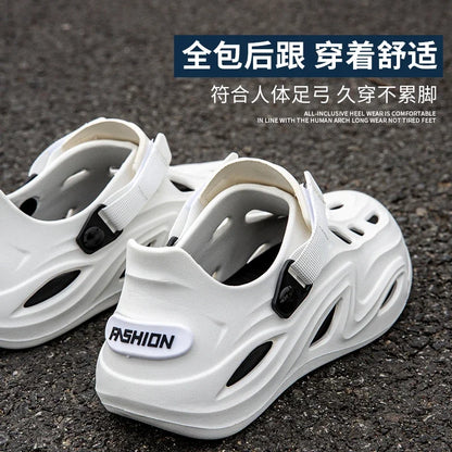 Men Summer Anti-slip Soft EVA Slippers Male Outdoor Hole Garden Sandals Casual Breathable Comfortable Flat Indoor Shoes