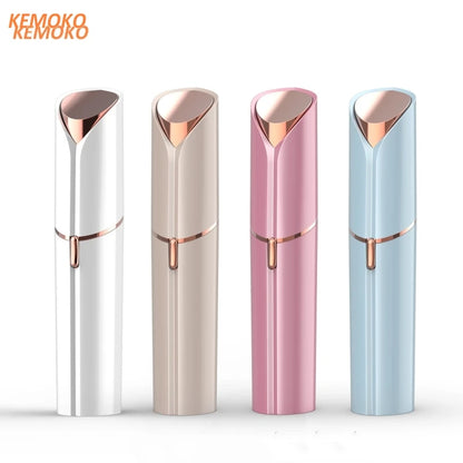 New Electric Facial Hair Removal Epilator Eyebrow Lipstick Shape Painless Facial Sensitive Areas Bikini Depilator Shaver Trimmer