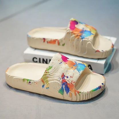 Summer Men Shoes Slippers Beach Outdoor EVA Non-Slip Slides Ladies Fashion Flats Flip Flops Casual Sandals Luxury Household