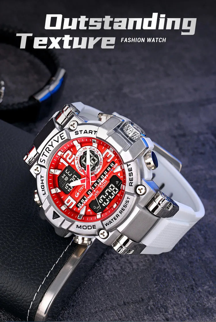 UTHAI CQ254 Fashion Sports electronics Watch Colorful Night Light Man watch Waterproof Multi functional Clock watches for man